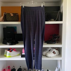 Athleta Brooklyn ankle pant windowpane navy 0